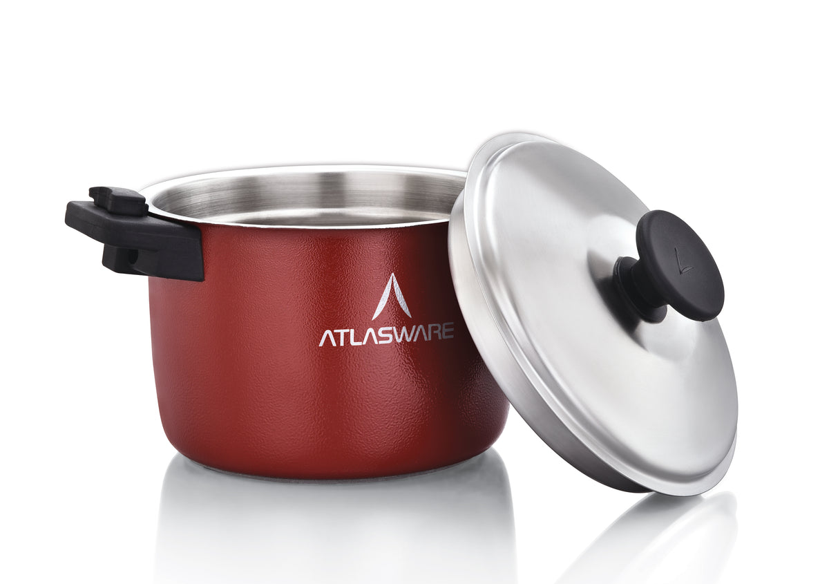 Stainless Steel Hot and Cold Casserole - Red
