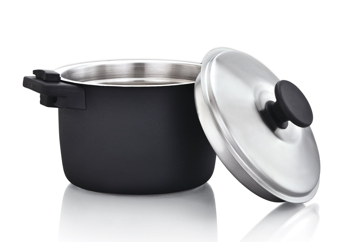 Stainless Steel Hot and Cold Casserole - Black