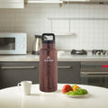 Stainless Steel Wood Finish Vacuum Handle Flask