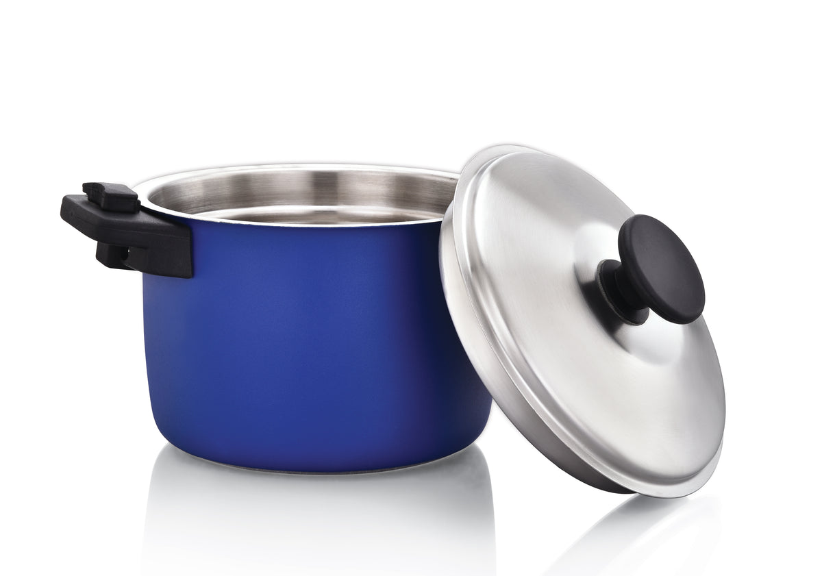 Stainless Steel Hot and Cold Casserole - Blue