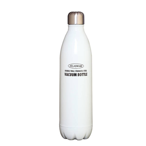 Atlasware Stainless Steel Hot and Cold Vacuum Bottle White