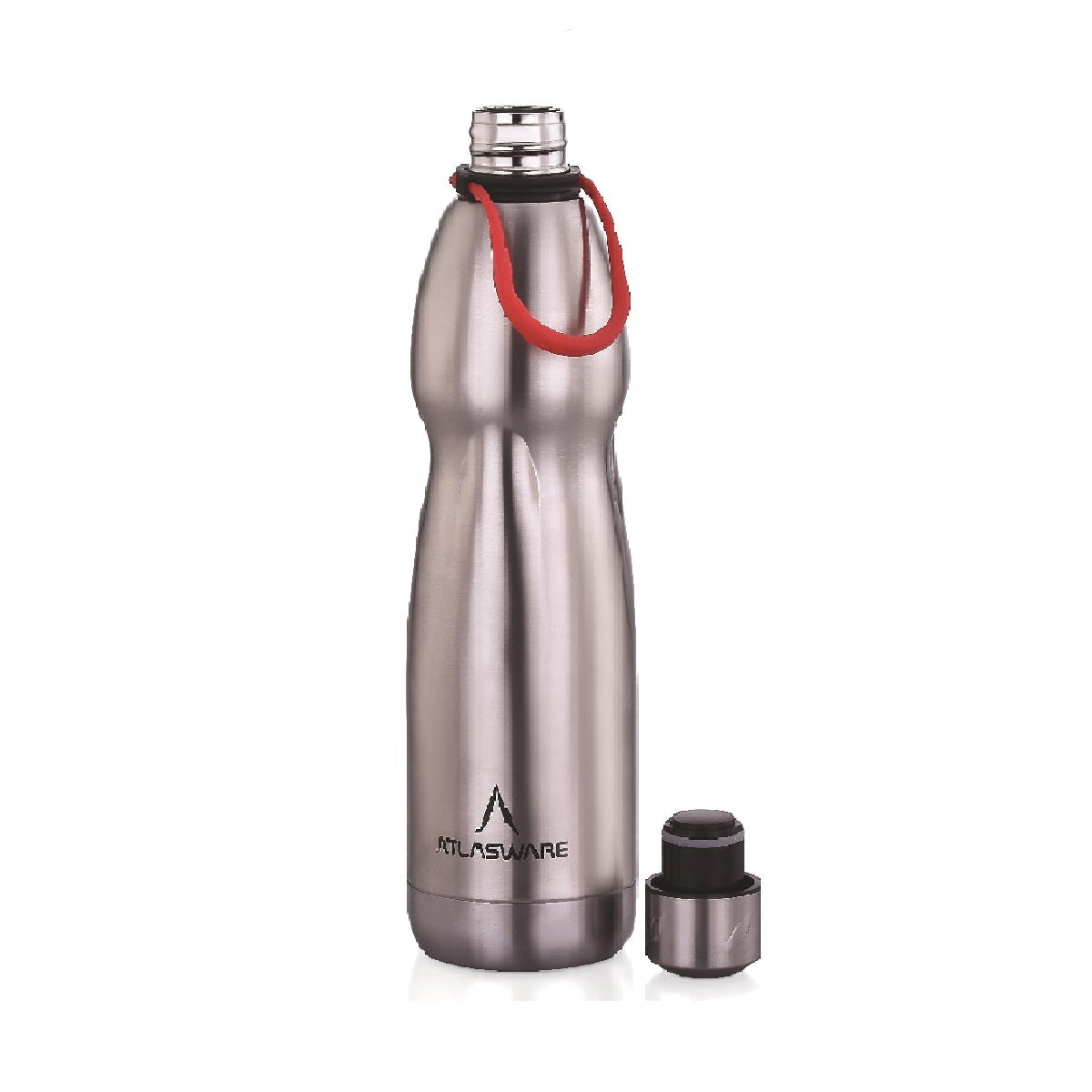 Stainless Steel Bulging Model Grey Vacuum Bottle - 1000 ml