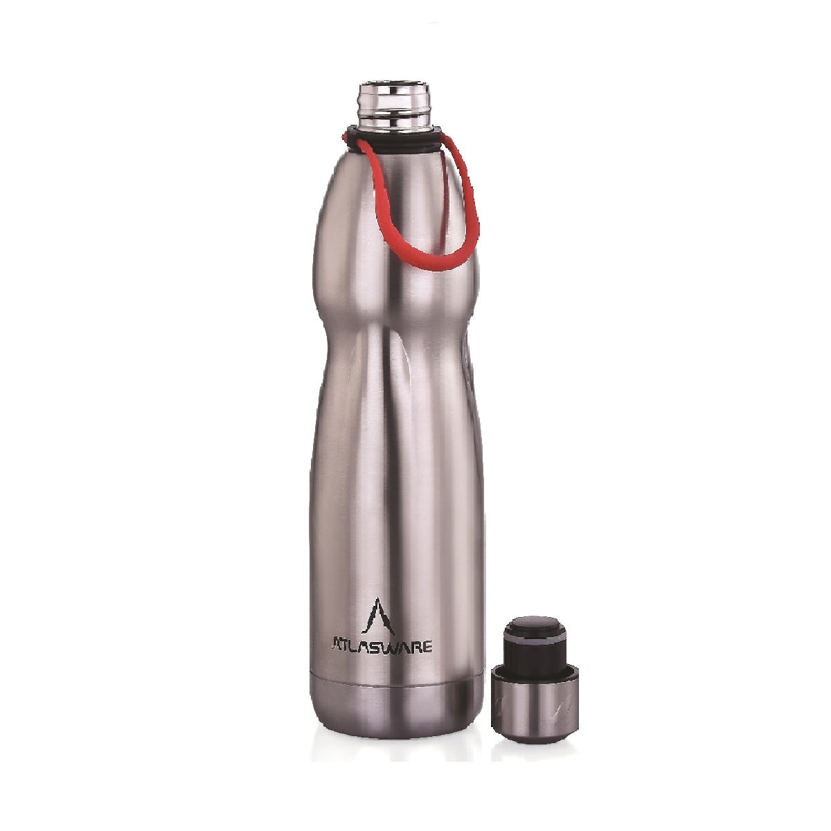 Stainless Steel Bulging Model Grey Vacuum Bottle 1000 ml