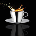 Stainless Steel Cup and Saucer