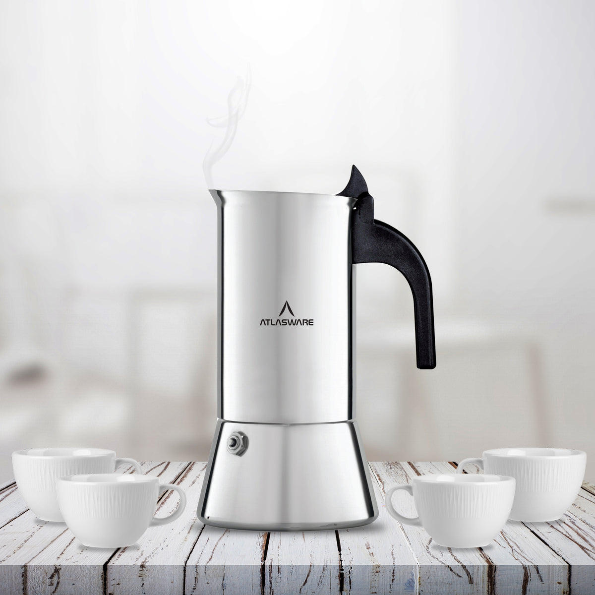 Stainless Steel Coffee Maker - Mocha Design