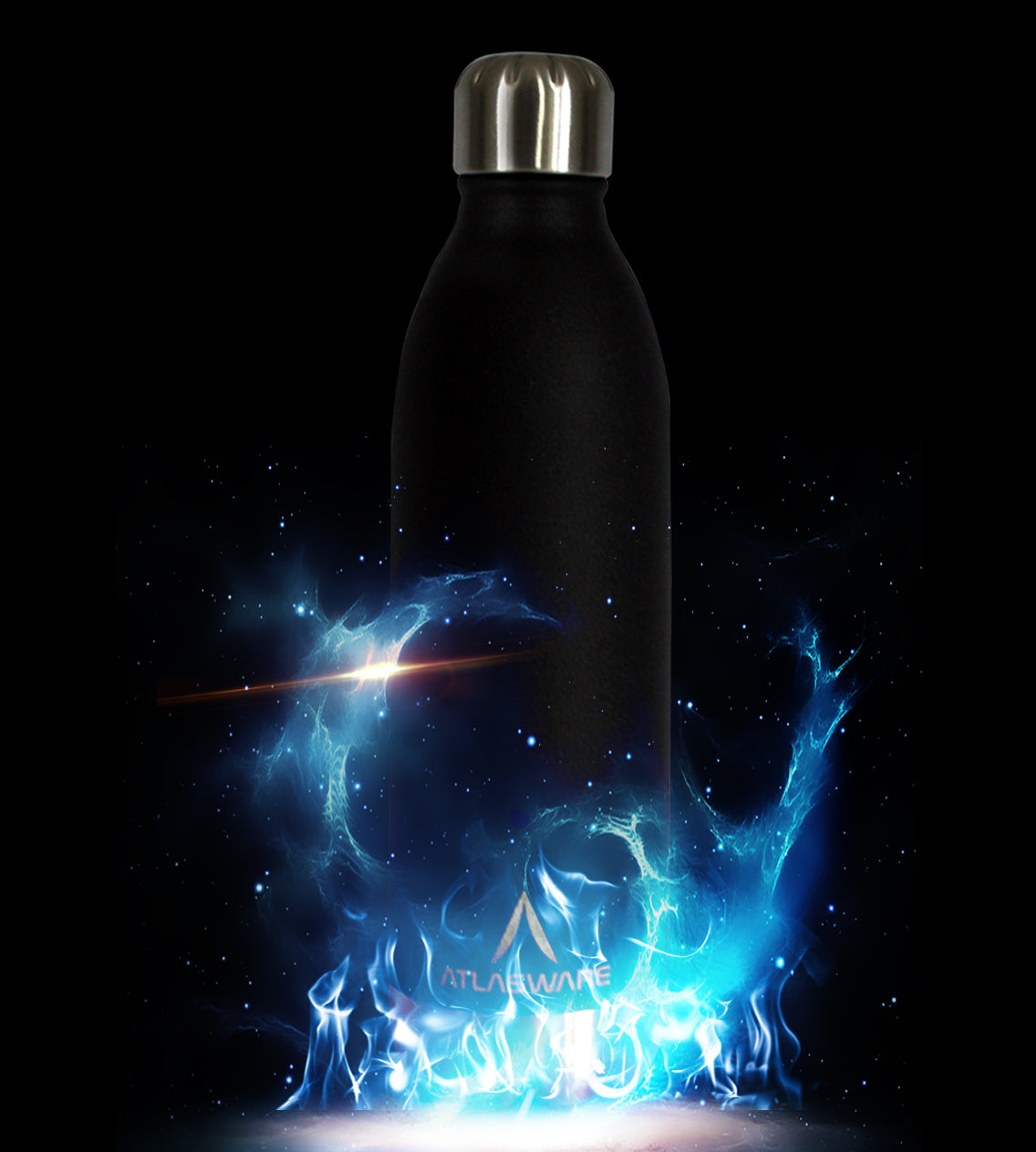 Stainless Steel Sports Edition Black Vacuum Bottle